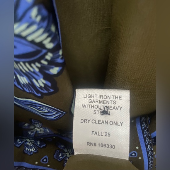 Elegant Blue and Brown Midi Dress - Picture 7 of 7